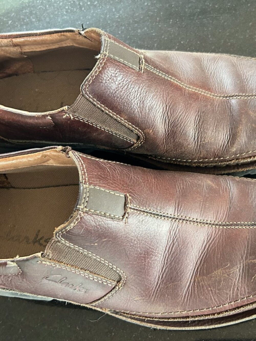 Clarks Dark Brown Leather Loafers